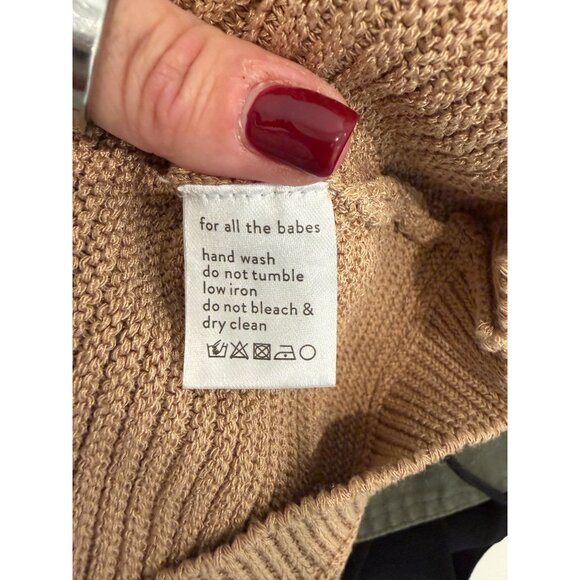 All The Ways Priya cold shoulder sweater mini dress Oatmeal NWT - Size M - Picture 5 of 7